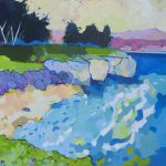 Warm arrangement with Iris & Plums