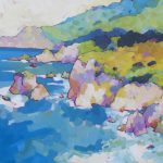 Warm arrangement with Iris & Plums