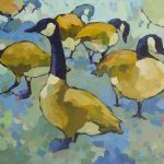 Warm arrangement with Iris & Plums