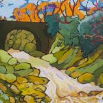 Warm arrangement with Iris & Plums