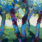 Warm arrangement with Iris & Plums