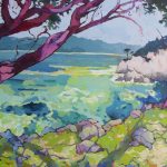 Warm arrangement with Iris & Plums