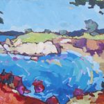 Warm arrangement with Iris & Plums