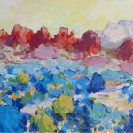 Warm arrangement with Iris & Plums