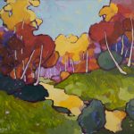 Warm arrangement with Iris & Plums