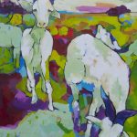 Warm arrangement with Iris & Plums