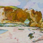 Warm arrangement with Iris & Plums